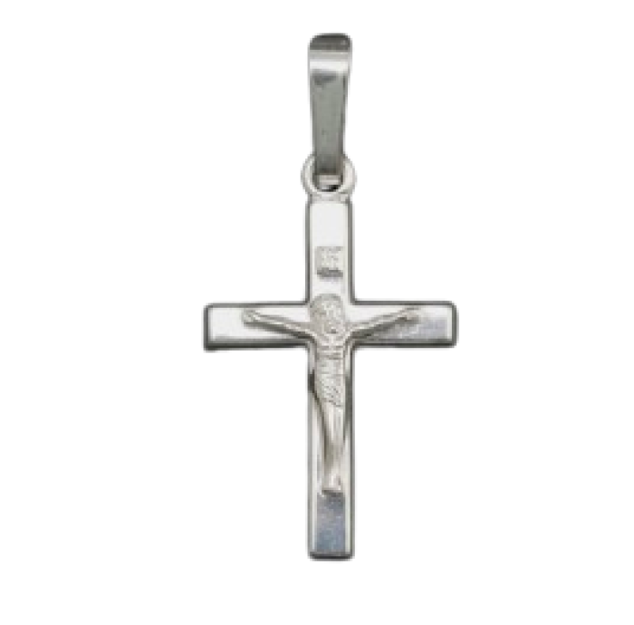 Kreuz-Anhänger, Kruzifix, 925/- Silber - Taufe - Kommunion - Konfirmation